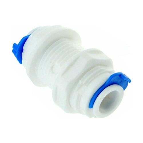 Reverse Osmosis System Straight Bulkhead Equal 1/4" 3/8" OD Hose Connection Coupling RO Water Plastic Quick Fitting Connector