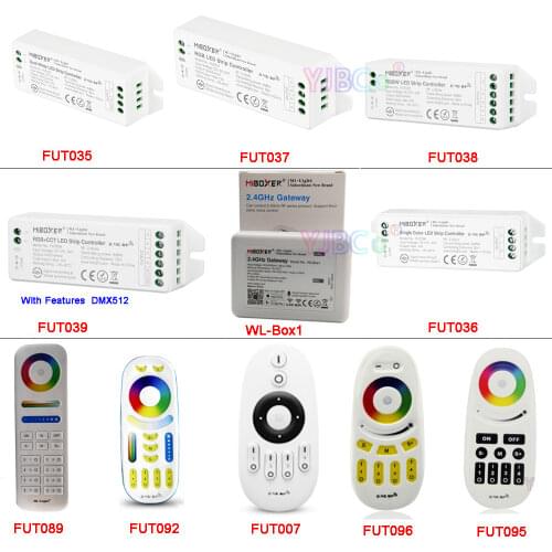 Miboxer Upgrade 2.4GHz 4-Zone single color/Color Temperature/RGB/RGBW/RGB+CCT led strip controller WiFi iBox1 Wireless Remote