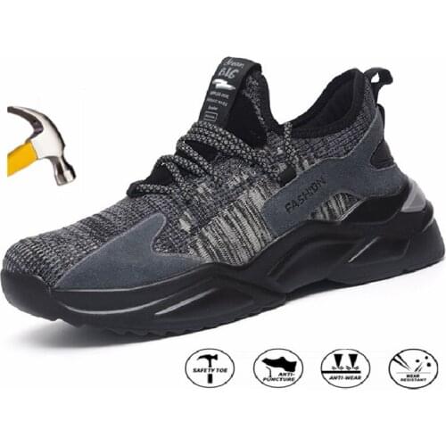 Fashion Men Safety Shoes Boots Non-slip Work Shoes for Men Protective Steel Toe Cap Boots Work Indestructible Designer Sneakers