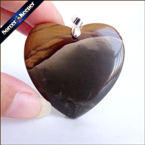 Fashion Heart Natural Picasso Jaspers Pendant Beads Diy Semiprecious Gem Stone Jewelry Necklace Jewelry Making TS545