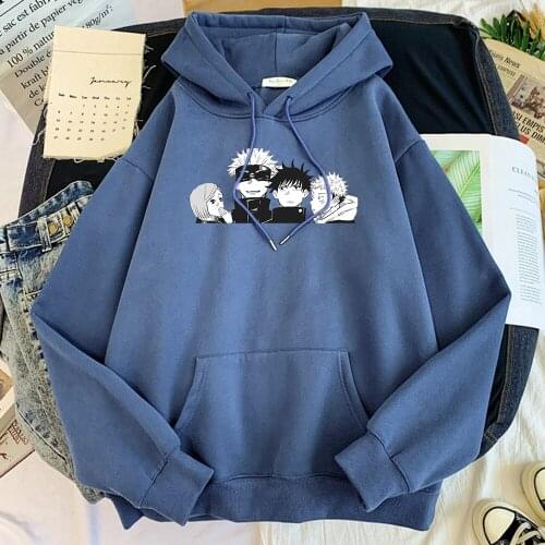 Hoodies japanese anime Jujutsu Kaisen printed Man Pullover Fashion Hip Hop Hoody For Men Big Size Korean Mens Hooded Sweatshirt