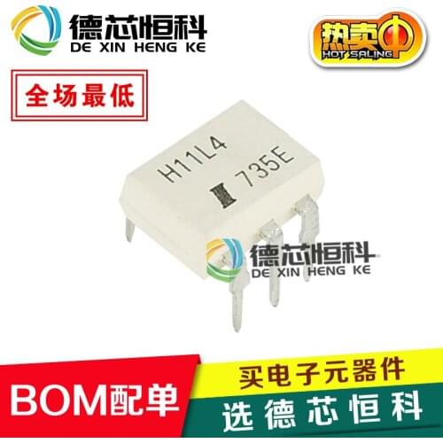 New original optocoupler H11L4 straight plug DIP-6 ISOCOM Ann low light Schmidt trigger H11L4