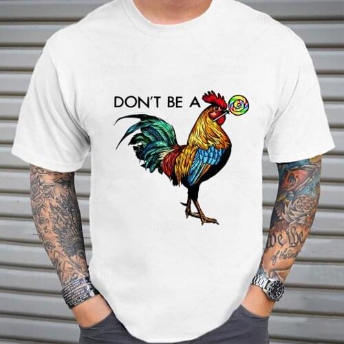 New Arrival Funny Shirt Dont Be A Cock Sucker Humor Tshirt Lollipop Rooster Animal Sarcastic Graphic 100% Cotton Tees