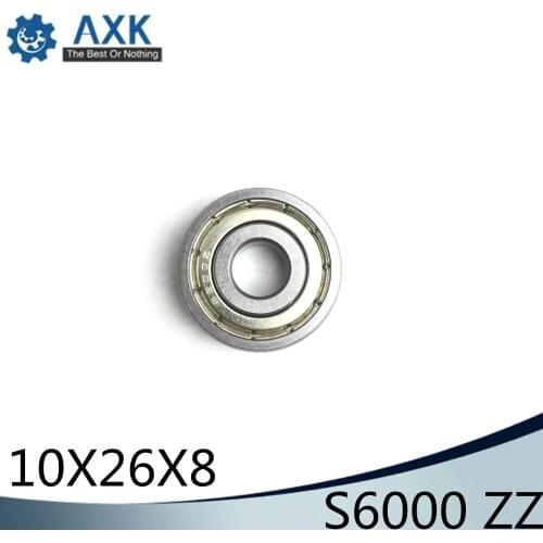 S6000ZZ Bearing 10*26*8 mm ( 10PCS ) ABEC-1 S6000 Z ZZ S 6000 440C Stainless Steel S6000Z Ball Bearings