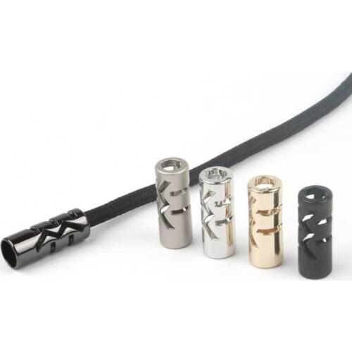 Hollow Cylinder Metal Cord End Rope Ends Lid Lock Toggle Stopper Clip For Clothes Bag Sportswear Shoelace Rope Parts Accessories