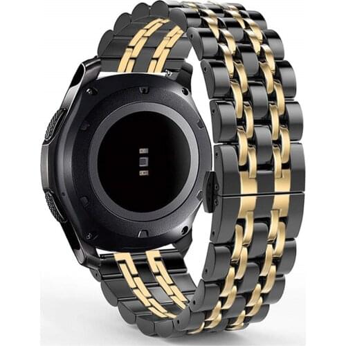 22mm Watch Band for Gear S3 bands Premium Stylish Stainless Steel Replacement wrist bracelet for samsung watch galaxy 46mm strap