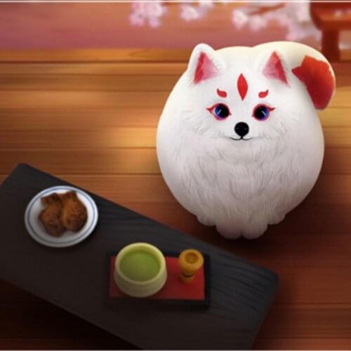 Snow Fox Anime Blind Box Toys Fat Dodo Kitten Toys for Girls Pucky Babies Collectible Figurines Surprise Boxes Kimetsu No Yaiba