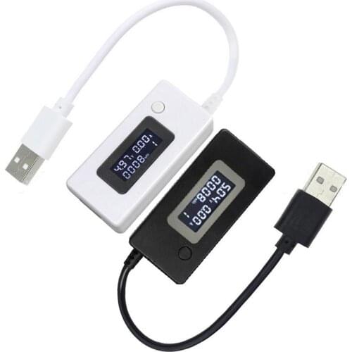 USB Tester Current Voltmeter Monitor Detects Mobile Phone Charging Mobile Power Capacity Monitor With LCD Display