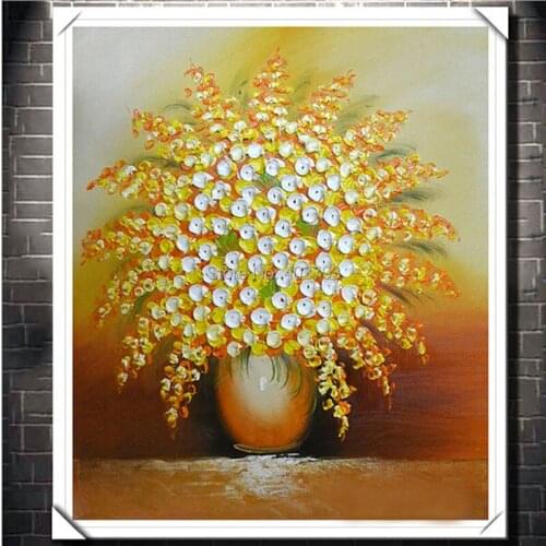 High Quality Hand Painted Decorative Colorful Flower Oil Painting Abstract Modern Canvas Wall Art For Living Room Home Decor