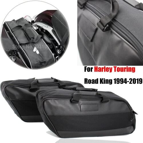 Motorcycle Hard Saddlebag Liners Laggage Bag Travel Luggage Paks for Harley Touring Street Electra Glide Road King CVO Ultra
