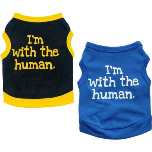 Pet Dog Vest Shirt Letter Printed Dog Clothes Summer Pet T-shirt For Small Medium Dogs Pet Breathable Sleeveless Vest Apparels