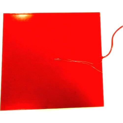 230V 1500W 700*700mm Silicone Heater for machine adhesive 1 side 100k thermistor center 1000mm lead wire from middle of 1 side
