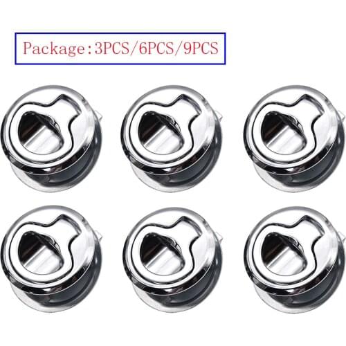 3pcs/6pcs/9pcs Marine Boat Flush Pull Hatch Slam Latch For RV Yacht Camper Deck Stainless Steel Hatch Locking Locker Silver