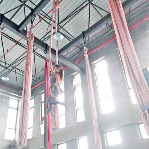 9-19 Yards Yoga Hammock Fly Premium Aerial Silks For Home Fly Sling Extension Yoga Antigravity Aerial Yoga Swing