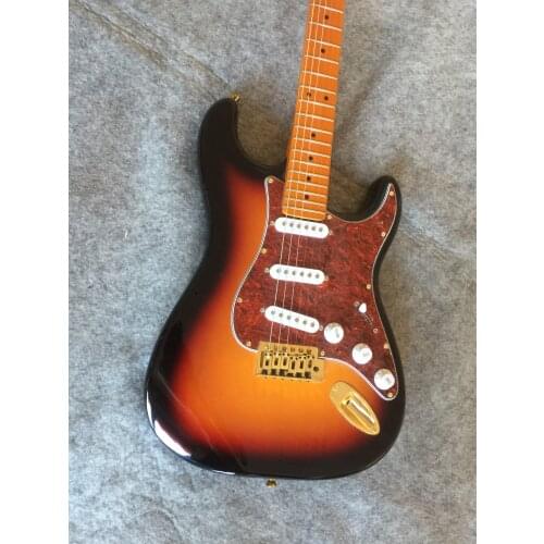 Free delivery / sunset color high quality gold accessories st Guitar / customizable color China Electric Guitar