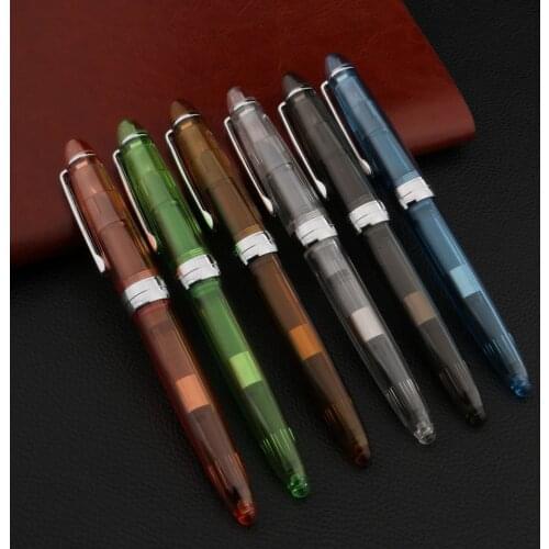 Brand JINHAO 992 Fountain Pen Plastic Spin Transparent School Student Office Gifts Stationery