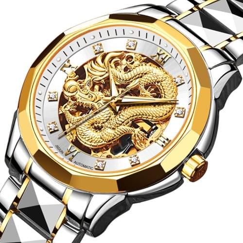 Brand Business Mens Watch Hot Selling Tyrant Golden Dragon Watch Automatic Mechanical Waterproof Luminous Mens Watch