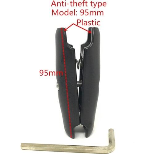 Anti-theft Type Fast Assemble Double Socket Arm for 1 Inch Ball Bases Motorcycle Handlebar Holder Adapter