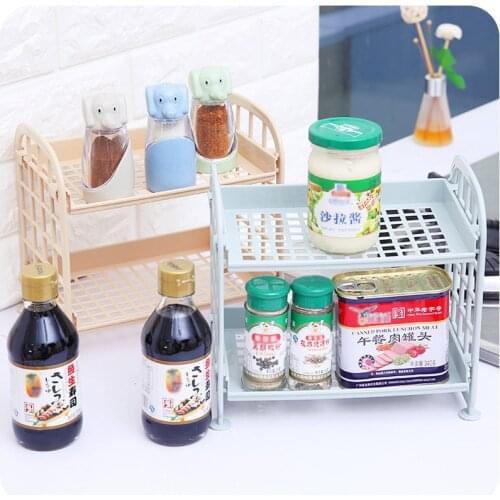 Household Multifunction Storage Racks Kitchen Tableware Seasoning Bottle Storage Racks Bathroom Cosmetics Finishing Storage Rack