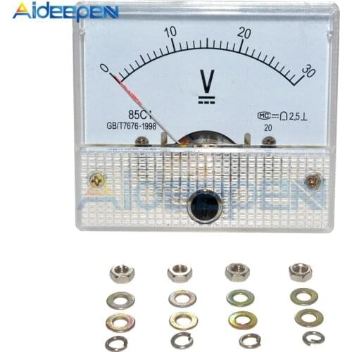 DC 0V-30V Voltmeter Amp Analog Volt Meter 85C1