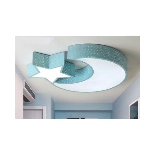 For children and babies bedroom decoration lamp, creative moon star red blue white ceiling lamp, 85-265V 24W led ceiling lamp