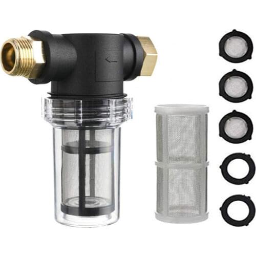 Car Washing Filter Pressure Washer Pre-filter Garden Water Pipe Mesh Filter Faucet Filter 3/4 Hose Connector Garden Accessories