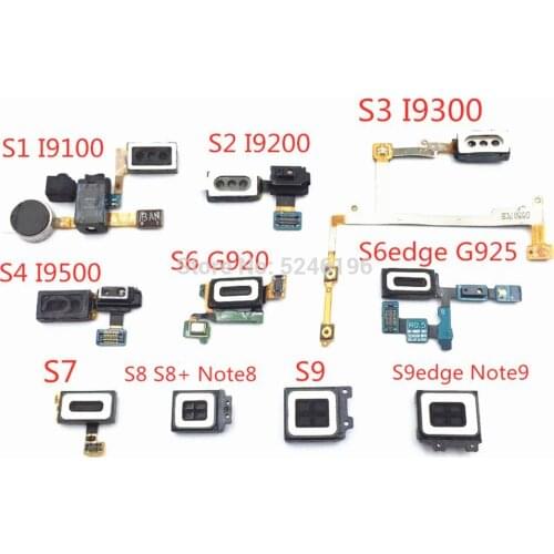 1pcs Ear Earpiece Speaker Flex Cable For Samsung Galaxy S1 S2 S3 S4 S6 S7 S8 S9 edge Note8 Note 9 Headphone Jack Audio Vibrator