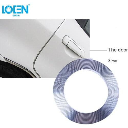 1PCS 13Mx7mm Chrome Trim Strip Universal U Shape Custom Chrome Plated Car Door Edge Decoration Car Hood Air Outlet Decor Strip