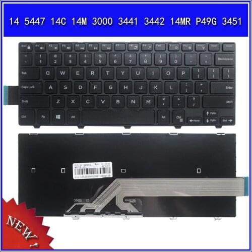 Laptop Keyboard for DELL 14 5447 14C 14M 3000 3441 3442 14MR P49G 3451 Notebook Replace Keyboard