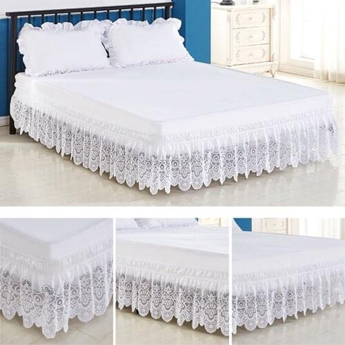 Princess Lace Bed Skirt Home Hotel Bed Cover Without Surface Elastic Band Bed Skirts Bedspread Twin/Full/Queen/King Size
