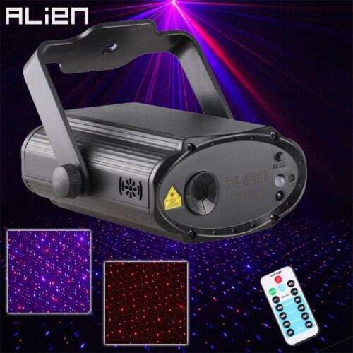 ALIEN Remote RB Star Dots DJ Disco Party Laser Projector Holiday Christmas Dance Wedding Stage Lighting Effect Sound Activated