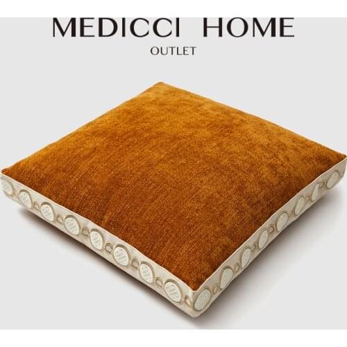 Medicci Home Luxury Patio Bench Seating Cushion High Density Chenille Upholstery Indoor Couch Cushion Sofa Pad Retro Decor 55x55
