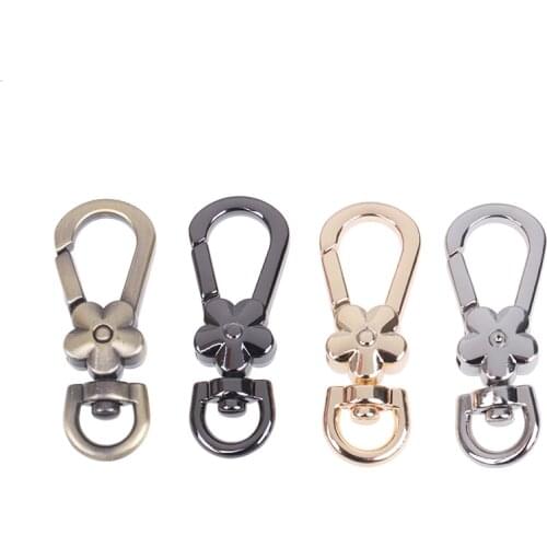 New Handbags Clasps Handle Flower Lobster Metal Clasps Swivel Trigger Clips Snap Hooks Bag Key Rings Keychains Bag Accessories