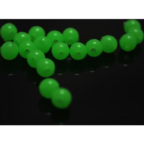 MNFT 200pcs/lot Green Plastic Bead Diameter 5MM Carp Fishing Bait Feeder Artificial Parts Supplies Weak Luminous