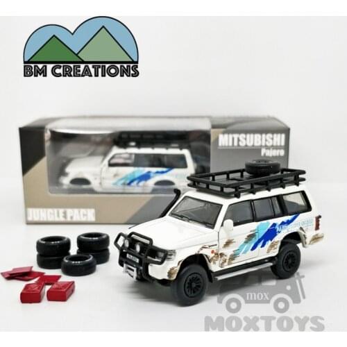 BM Creations 1:64 Mitsubishi 3rd Gen Pajero LHD/RHD Jungle Pack Diecast Model Car