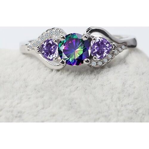 Fashion Trendy Colorful Water Drop Ring Elegant Temperament Women Jewelry Send Friends Delicate Gifts Free Shipping