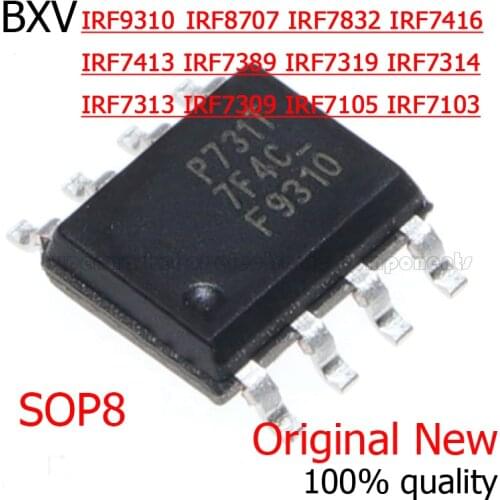 10PCS/LOT IRF9310 IRF8707 IRF7832 IRF7416 IRF7413 IRF7389 IRF7319 IRF7314 IRF7313 IRF7309 IRF7105 IRF7103 IRF SOP-8 IC Chipset