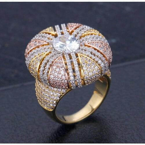 Bride Talk New Fashion Women Ring Cubic Zirconia Wedding Rings Jewelry High Quality Christmas New Year Gift