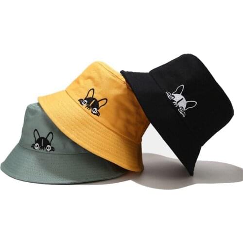 Summer Sun Hat Lovely Pet Dog Bucket Hat for Men Women Cotton Bob Boys Girls Panama Fold Beach Travel Outdoor Fisherman Hat
