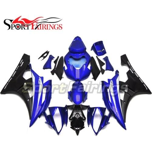 Complete Fairings For Yamaha YZF600 YZF 600 R6 06 07 Year 2006 2007 ABS Motorcycle Fairing Kit Bodywork Blue Black Hulls