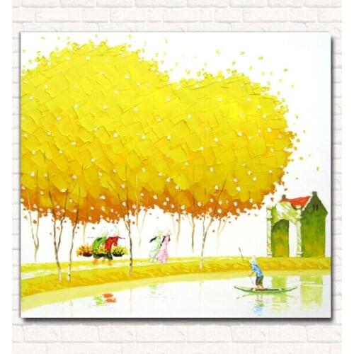 Hand pained Vietnam Woman on canvas for ornament a drawing room with paintings, decorated the house for Christmas V-119