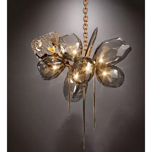 Luxury Postmodern LED Chandelier Lighting G9 Dining Living Room Crystal Glass Hanging Lamp Creative Villa Lobby Home Art Fixture