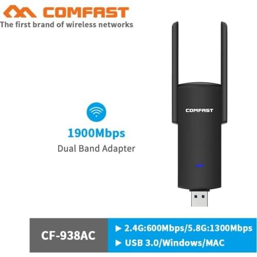 RTL8814AU Gigabit 1900Mbps Dual Band 2.4G&5.8G AC WiFi adapter USB 3.0 802.11ac WiFi wireless Network Card for Desktop/Laptop/PC