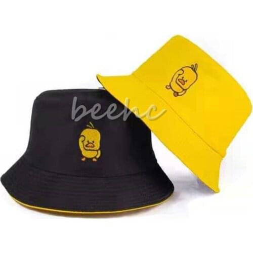 Fashion casual duck Sunshade cap hat for women men letter Bucket Hat Bob Hip Hop Caps Summer double sides wear beach hat