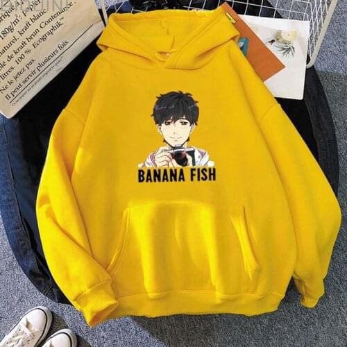 2021 Anime Cartoon Banana Fish Hoodie Sweatshirt Men / Women Hooded Pullovers Long Sleeve Streetwear Hip Hop Clothing 300