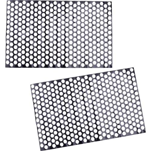 Universal 2Pcs 48 x 30cm Honeycomb Type Car Plastic Black Rear Tail Light Lamp Decal Stickers Styling