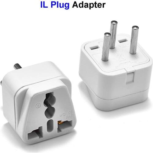 Universal IL Plug Adapter EU European US UK To Israel 3 Pin Egypt Travel Adapter Power Charger Electronica Socket Outlet