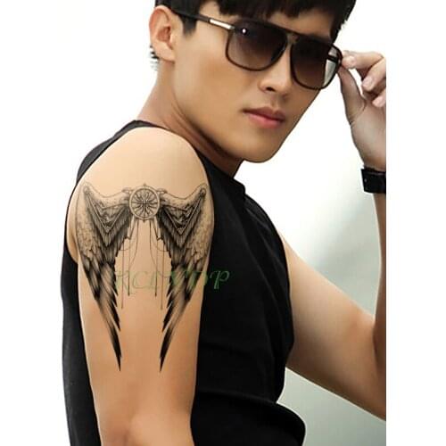 Waterproof Temporary Tattoo Sticker Angel Wing fake tatto flash tatoo tatouage temporaire large size body art for women men girl