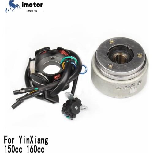YX150 Magneto Stator Coil Rotor Fly wheel Kit For YINXIANG 150cc Electric Start Engine Dirt Pit Bike ATV Quad Parts KAYO BSE SDG