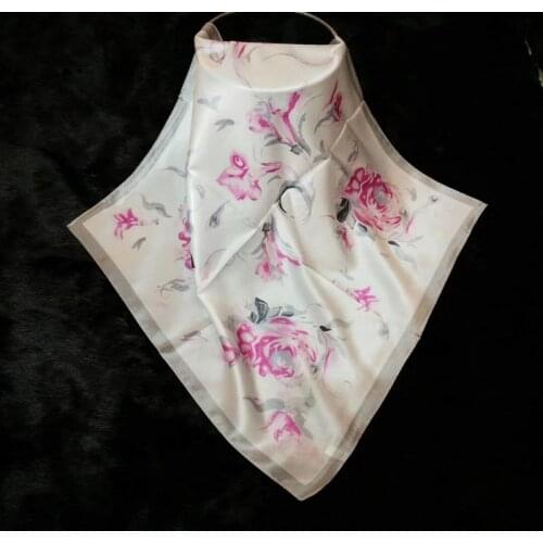 Girls womens 53cm SQUARE 100% Real Mulberry SILK SCARF Silk Satin Neckerchiefs factory sale MIXED 20 pcs/lot #4113